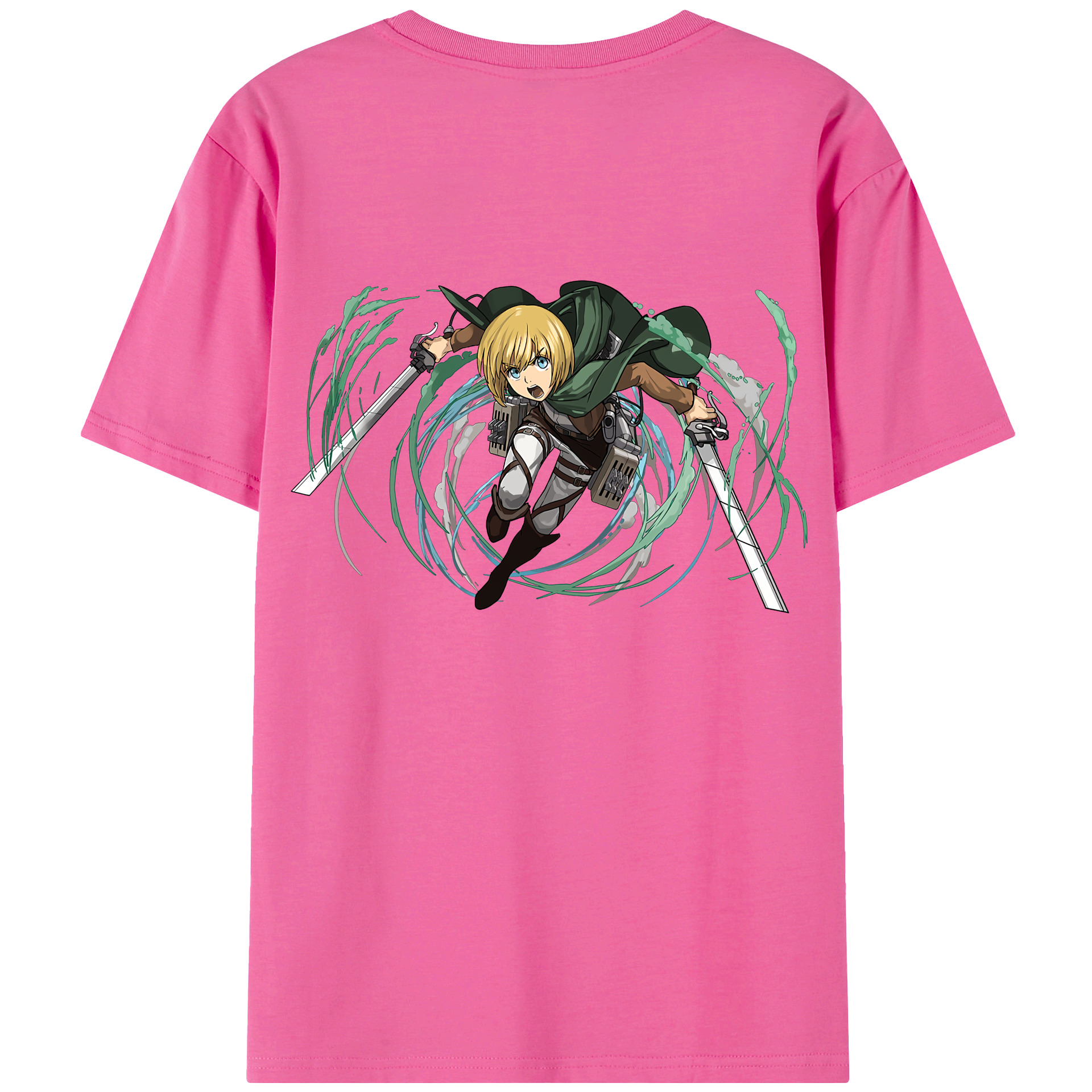 （画像用） 進撃の巨人 アルミン·アルレルト Attack on Titan Armin Arlert レディース半袖Tシャツ(バックプリント)
